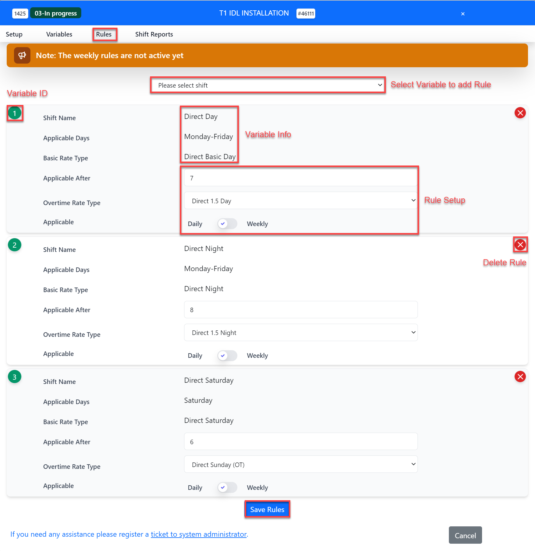 Project Rules Setup