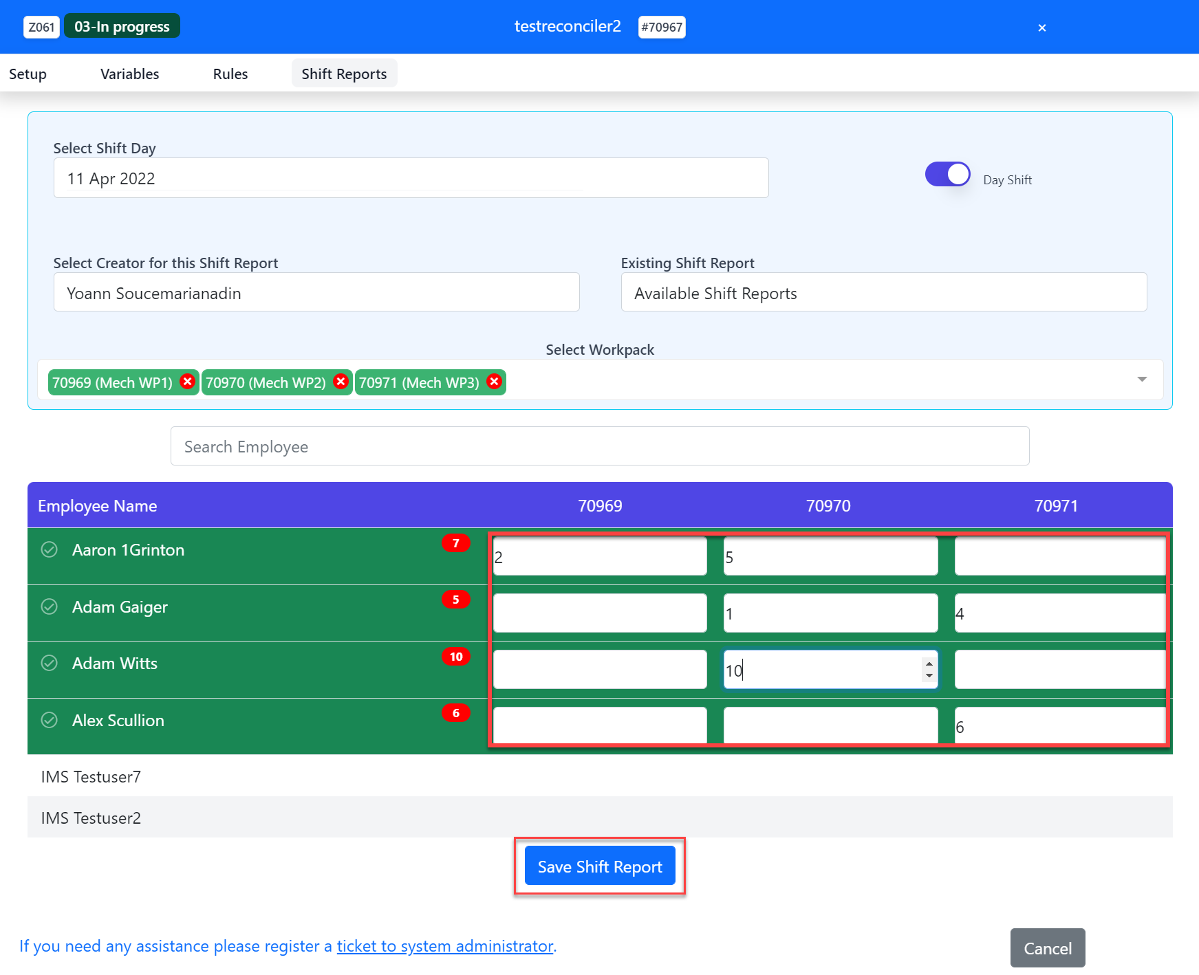 Project Shift Report Step 4