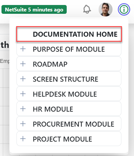 IMS Help Menu