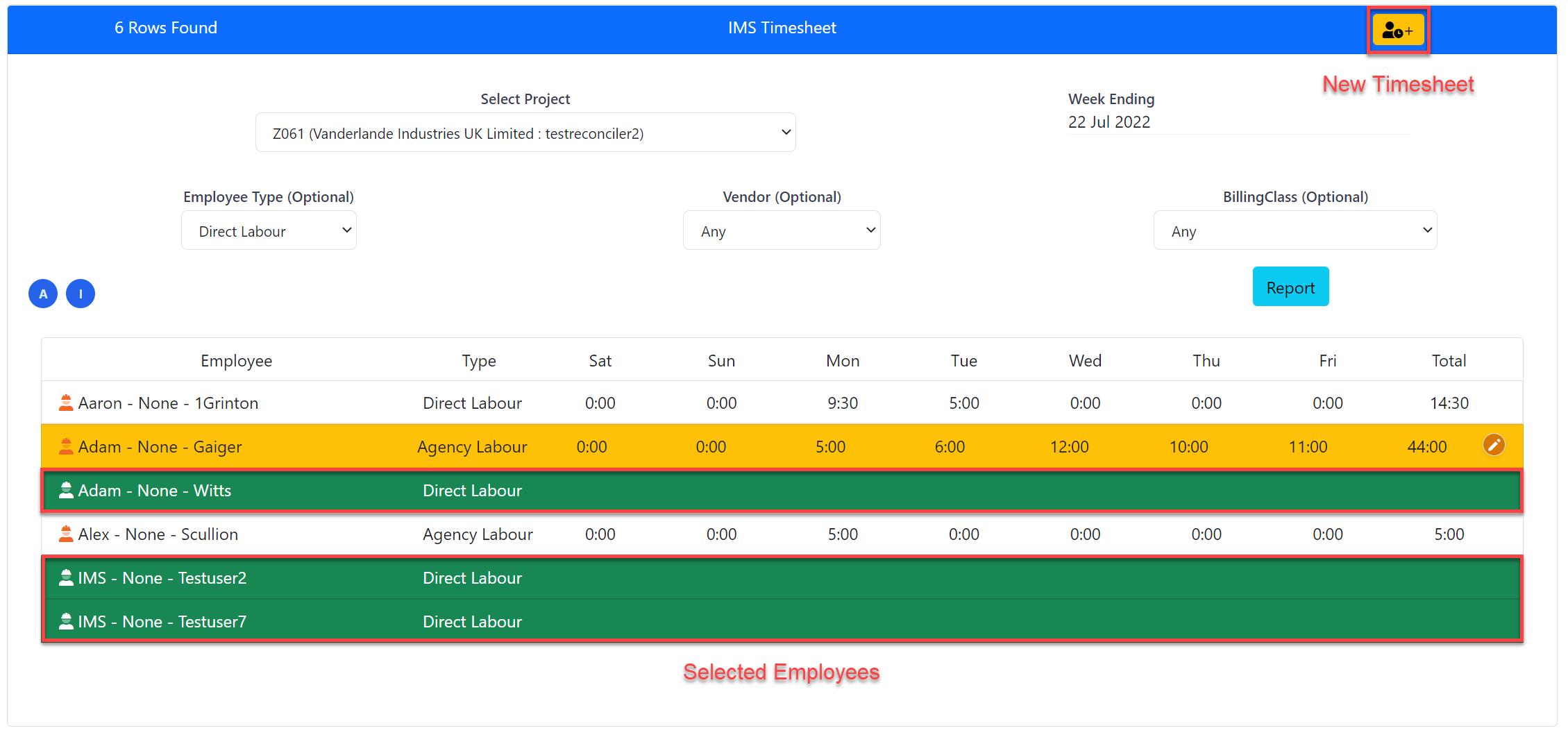 Create Timesheet